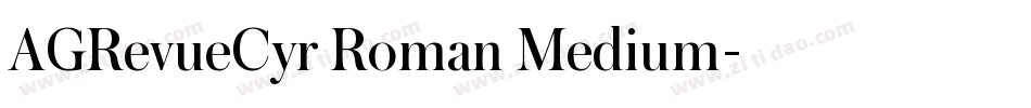 AGRevueCyr Roman Medium字体转换